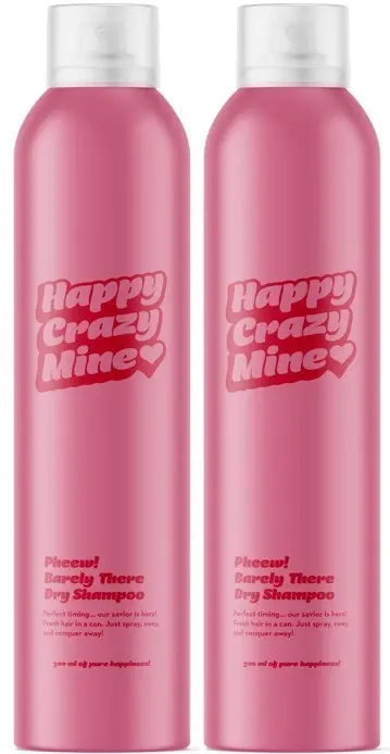 Happy Crazy Mine Pheew! Barely There Dry Shampoo 2 x 300 ml