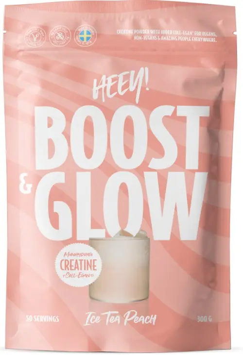Heey! Boost & Glow Creatine + Coll-egan® Ice Tea Peach 300 g