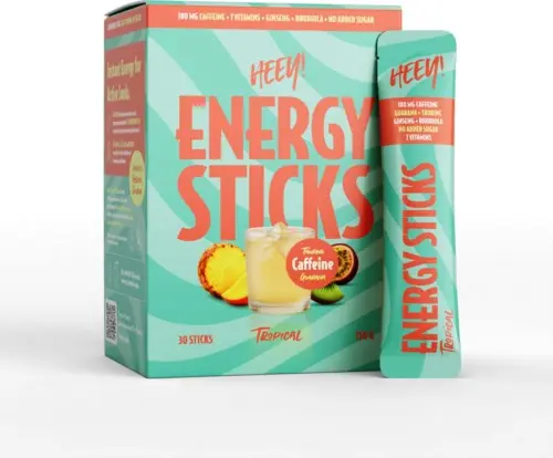 Heey! Energy Sticks Caffeine + Guarana Zesty TropicaL 30 stk