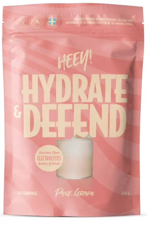 Heey! Electrolytes Hydrate & Defend Electrolytes + Probiotics Pink Grape 240 g