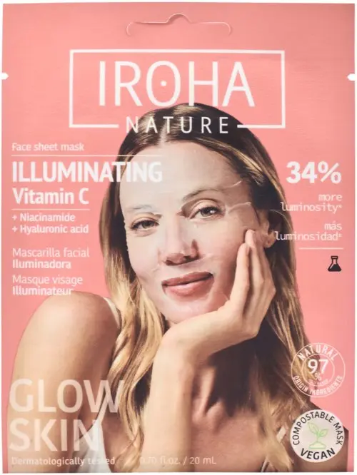 IROHA NATURE Illuminating Vitamin C Face Sheet Mask