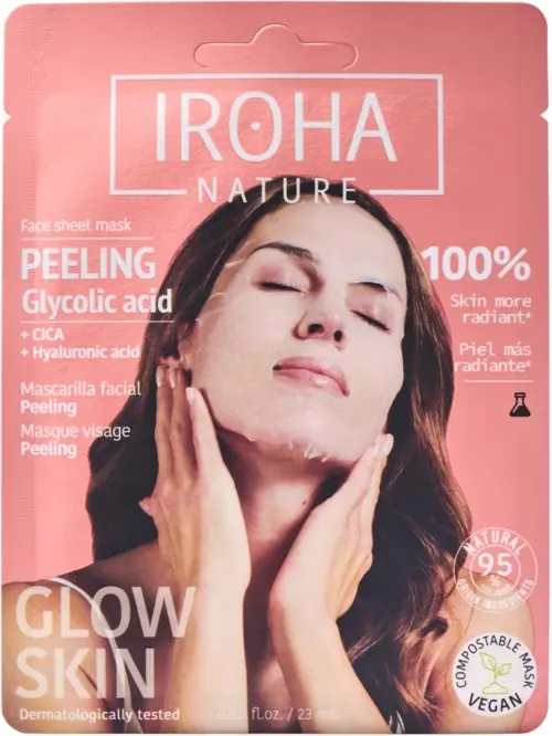 IROHA NATURE Peeling Glycolic Acid Face Sheet Mask