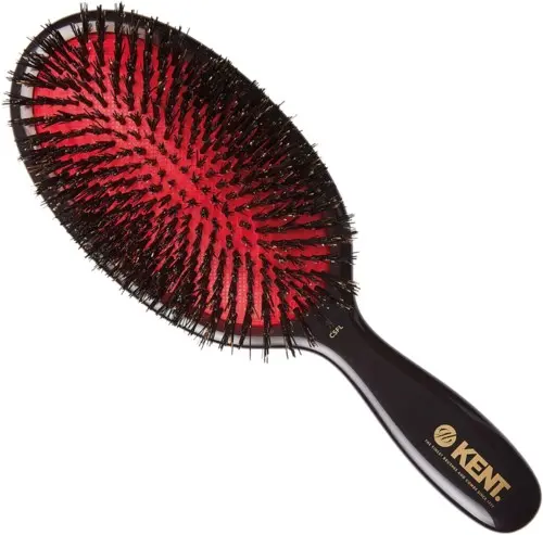 Kent Brushes Classic Shine Large Pure Black Bristle Hairbrush