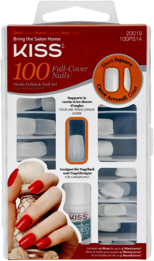 Kiss 100 nails shortSquare Int I C