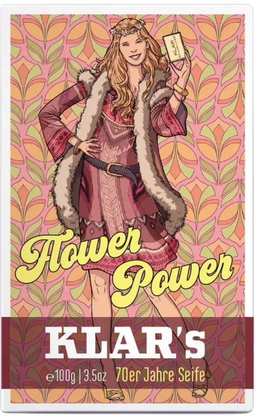 Klar Seifen 70s Retro Soap Flower Power 100 g