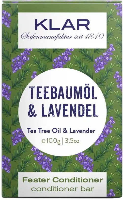 Klar Seifen Tea Tree Oil & Lavender Conditioner Bar 100 g