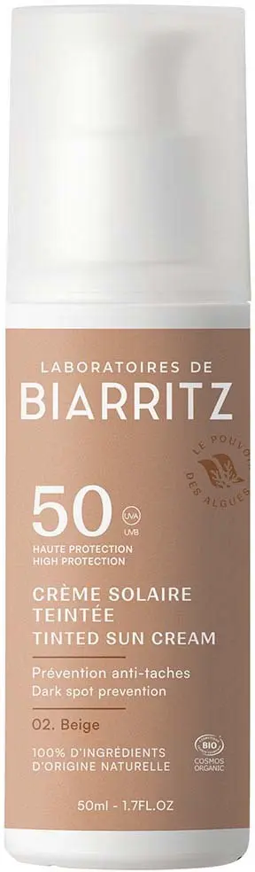 Tonad Solskyddskräm för Ansiktet beige SPF50 50 ml