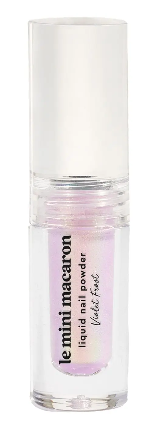 Le Mini Macaron Stardust Collection Liquid Nail Powder Violet Frost