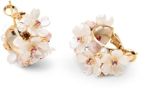 Lily and Rose Anastasia earrings Creme / pink