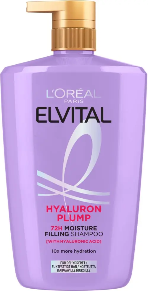 Loreal Paris Elvital Hyaluron Plump Shampoo for Dehydrated Hair 1000 ml