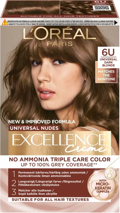 L'Oréal Paris Excellence Creme Universal Nudes 6U Universal Dark Blonde