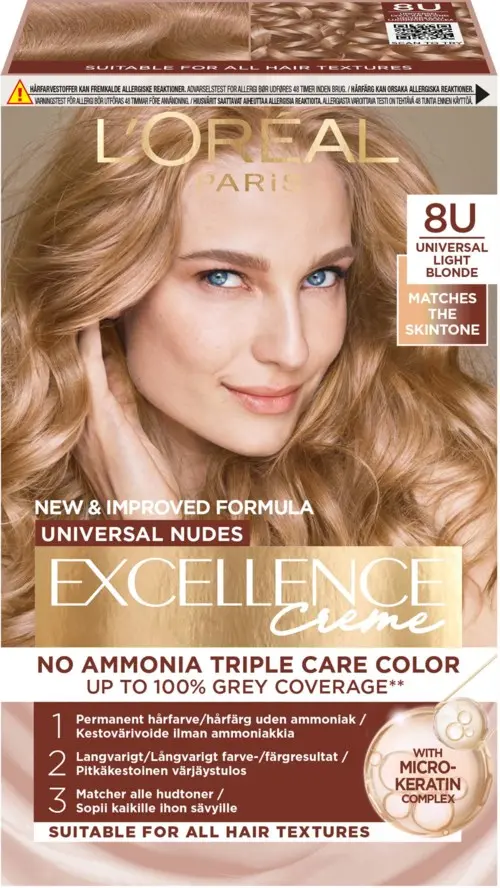 L'Oréal Paris Excellence Creme Universal Nudes 8U Universal Light Blonde