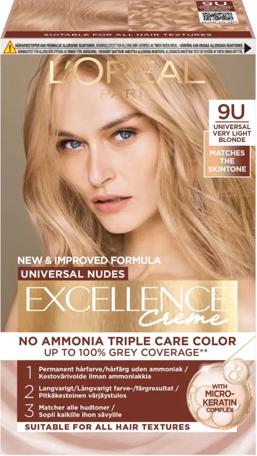 Loreal Paris Excellence Creme Universal Nudes 9U Universal Very Light Blonde