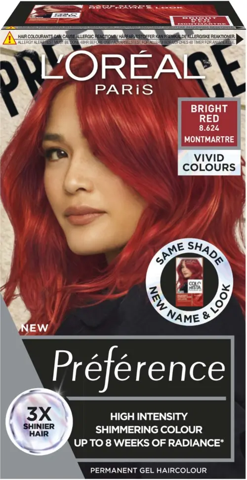 L'Oréal Paris Préférence Vivids Bright Red 8.624