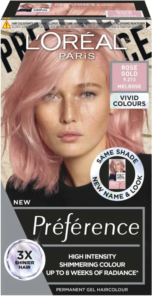L'Oréal Paris Préférence Vivids Rose Gold 9.213  