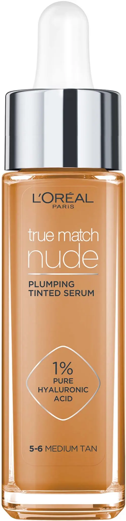 L'Oréal Paris True Match Nude Plumping Tinted Serum Foundation 5-6 Medium-Tan 30 ml