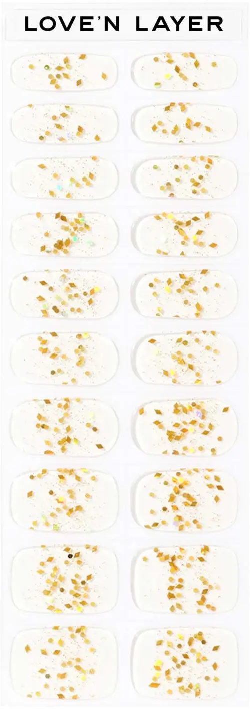 Love'n Layer Love Note Funky Sparkle Gold