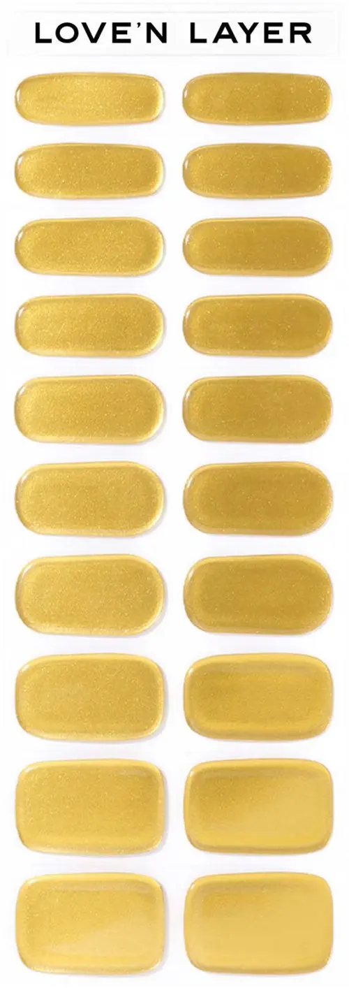 Love'n Layer Love Note Metallic Shiny Gold