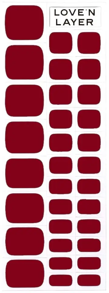 Love'n Layer Solid Toe Layers Burgundy Red