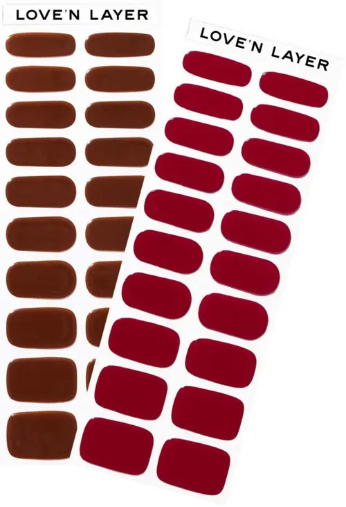 Love'n Layer Mix Burgundy Red & Chocolate Brown