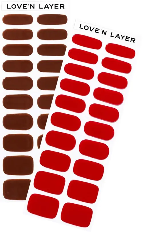 Loven Layer Fall Kit Hand Chocolate Brown & Grape Red