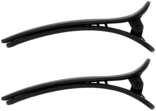 By Lyko 2-pack Rubberized Mini Clips Black