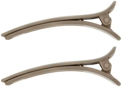 Lyko 2-pack Rubberized Mini Clips Brown