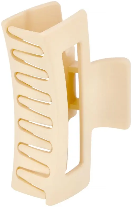 By Lyko Rectangular Rubberized Hair Clip Beige