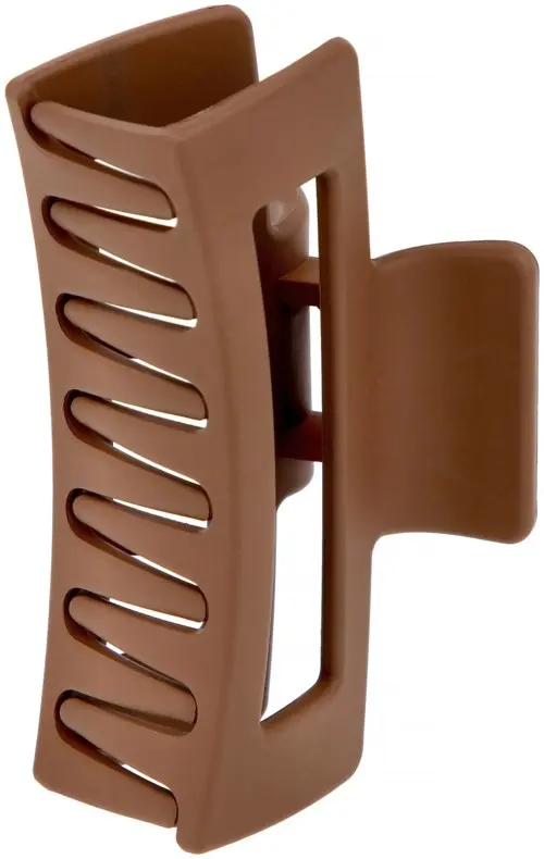 Lyko Rectangular Rubberized Hair Clip Brown