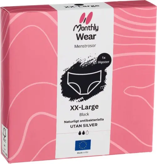 Monthly Wear Hipster Black XXL