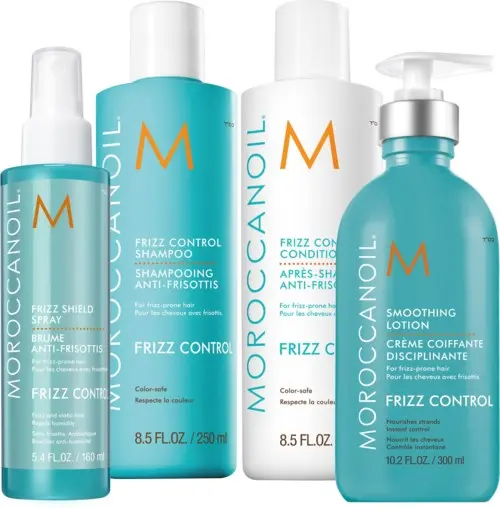 Moroccanoil Frizz Control Bundle Shampoo 250 ml & Conditioner 250 ml & Lotion 300 ml & Spray 160 ml