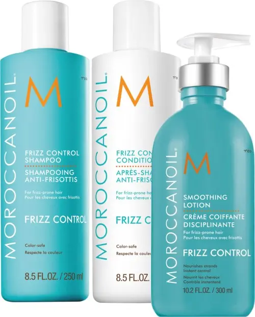 Moroccanoil Frizz Control Bundle Shampoo 250 ml & Conditioner 250 ml & Smoothing Lotion 300 ml