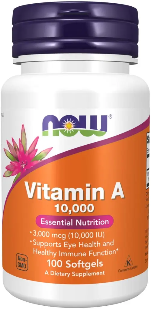 NOW  A-Vitamin 10 000Iu 100 stk