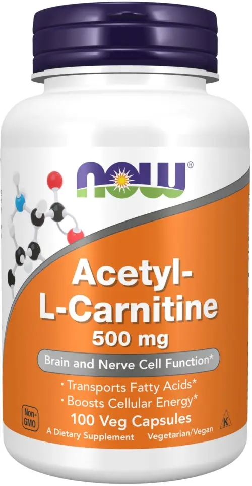 NOW Acetyl L-Carn 500 mg 100 stk