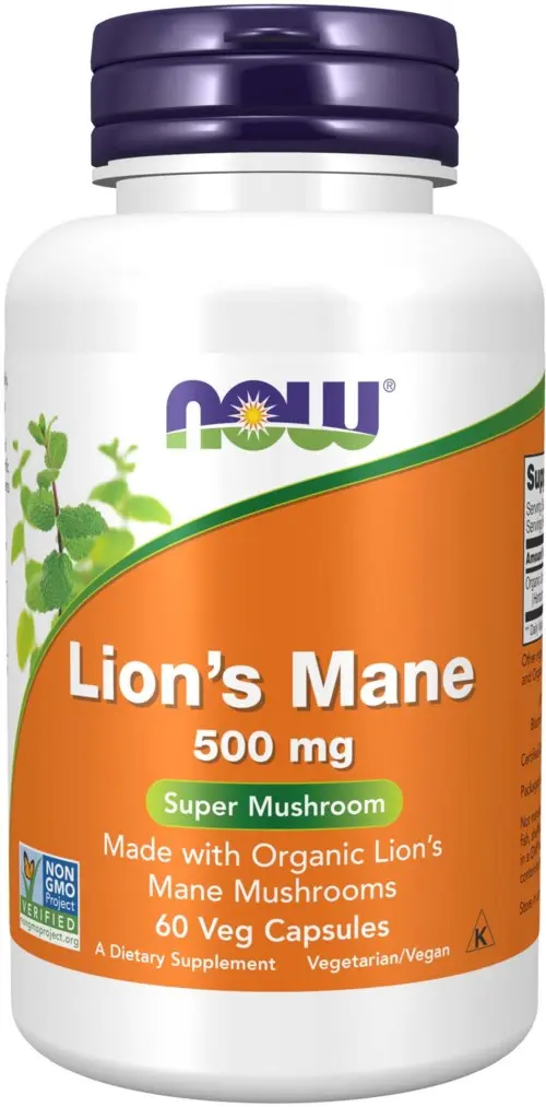 NOW Org Lion'S Mane Mushroom 60 stk