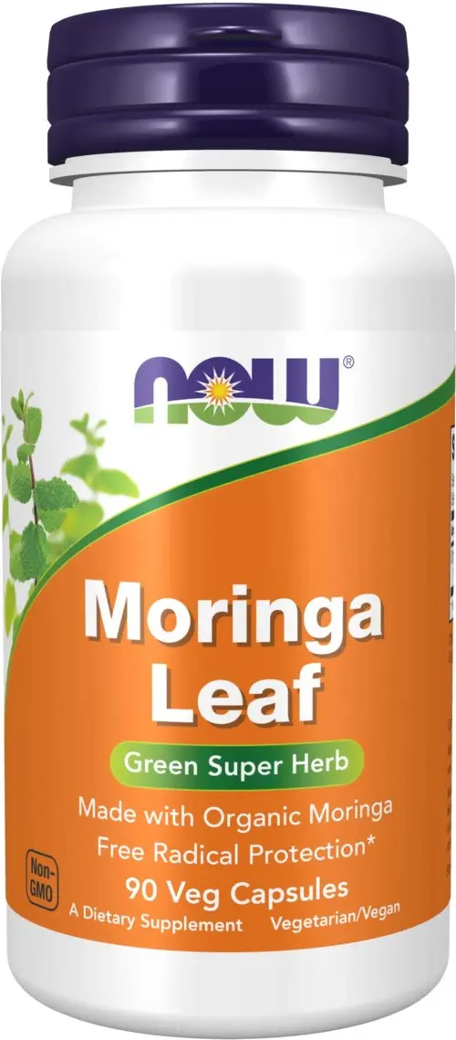 NOW Org Moringa Leaf 400 mg 90 stk