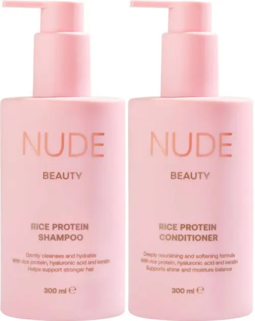 Nude Beauty Bundle Rice Protein Shampoo 300 ml & Conditioner 300 ml