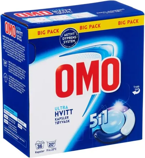OMO Ultra Hvitt 5i1 Pods 36 pcs