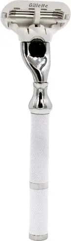Parker Shaving 77L - Women's White & Chrome Handle Venus Compatible Razor