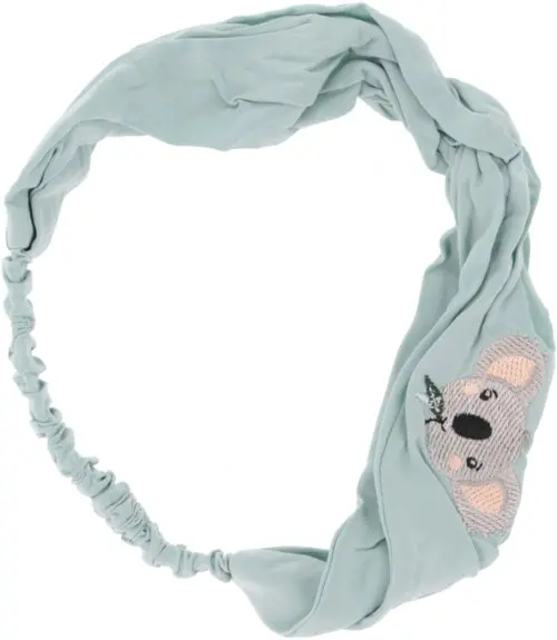 Parsa Nature Kids Karlo Headband In Bamboo Viscose Mint With Koala