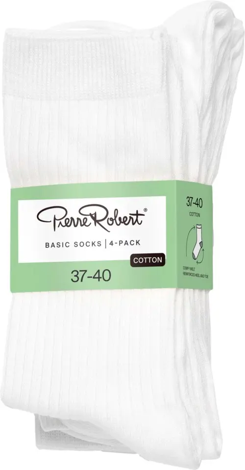 Pierre Robert Basic Socks Cotton X4 White 37-40