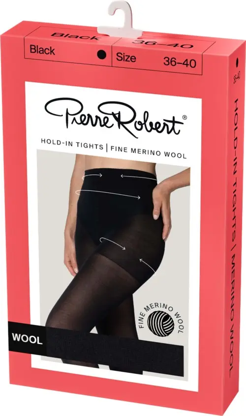 Pierre Robert Hold-In Tights Fine Merino Wool Black 44-48