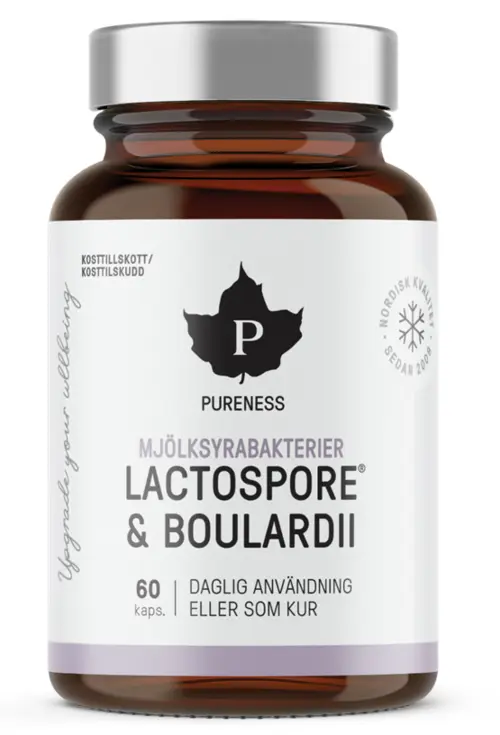 Pureness Mjölksyrabakterier | Lactospore + Boulardii 60kaps