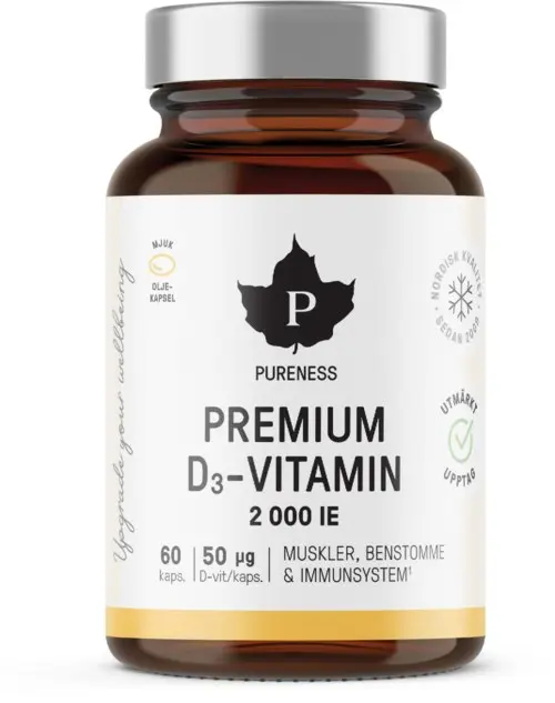 Pureness Premium D3-vitamin 2000 IE - 60 kaps