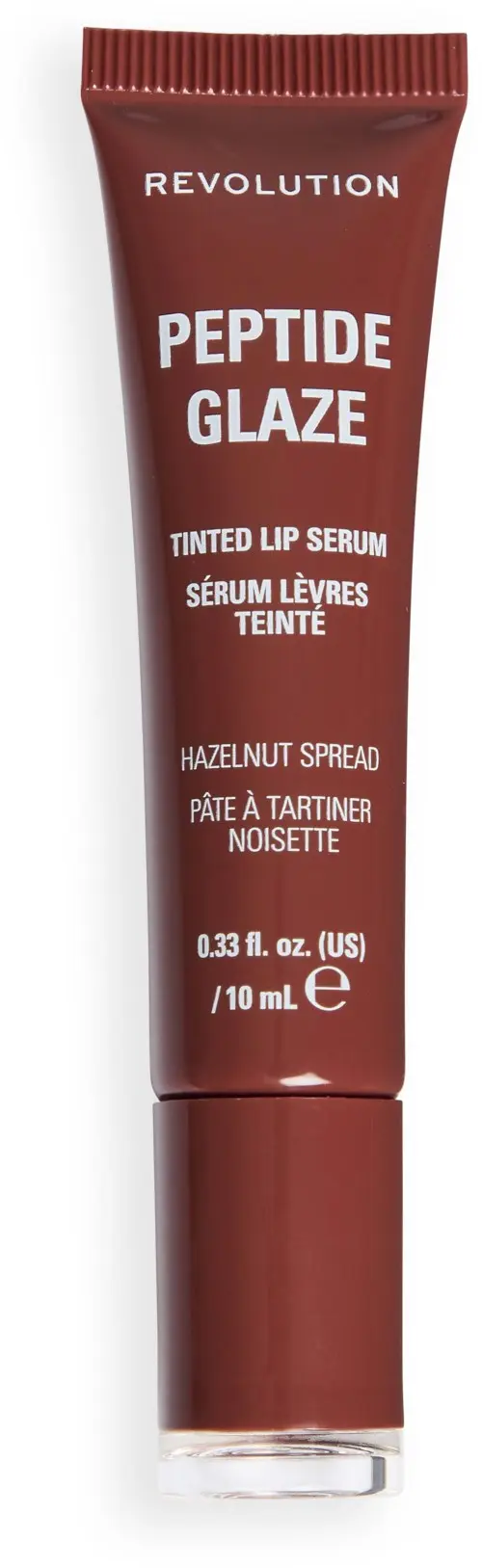 Revolution Beauty London Peptide Glaze Tinted Lip Serum Hazelnut Spread