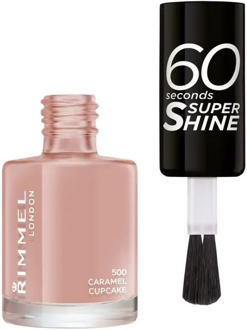 Rimmel 60 Seconds Super Shine Nail Polish 500 Caramel Cupcake 8ml