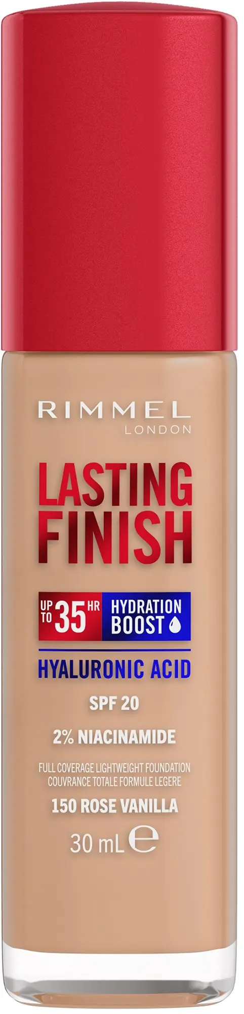 Rimmel Lasting Finish 35 Hour Foundation 150 Rose Vanilla 30ml