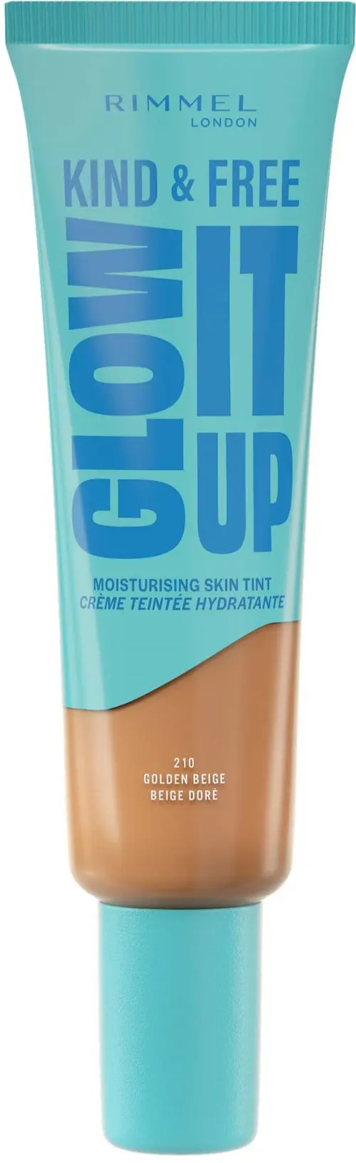 Rimmel Kind & Free Glow It Up Moisturising Skin Tint Golden Beige 210 30ml