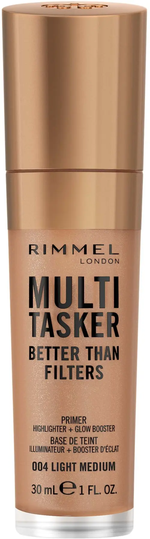Rimmel Multi-Tasker Better Than Filters Face Primer Glow Booster and Highlighter004 Light Medium 30ml