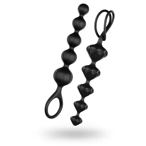 Satisfyer Soft Silicone Beads Love Beads Black 